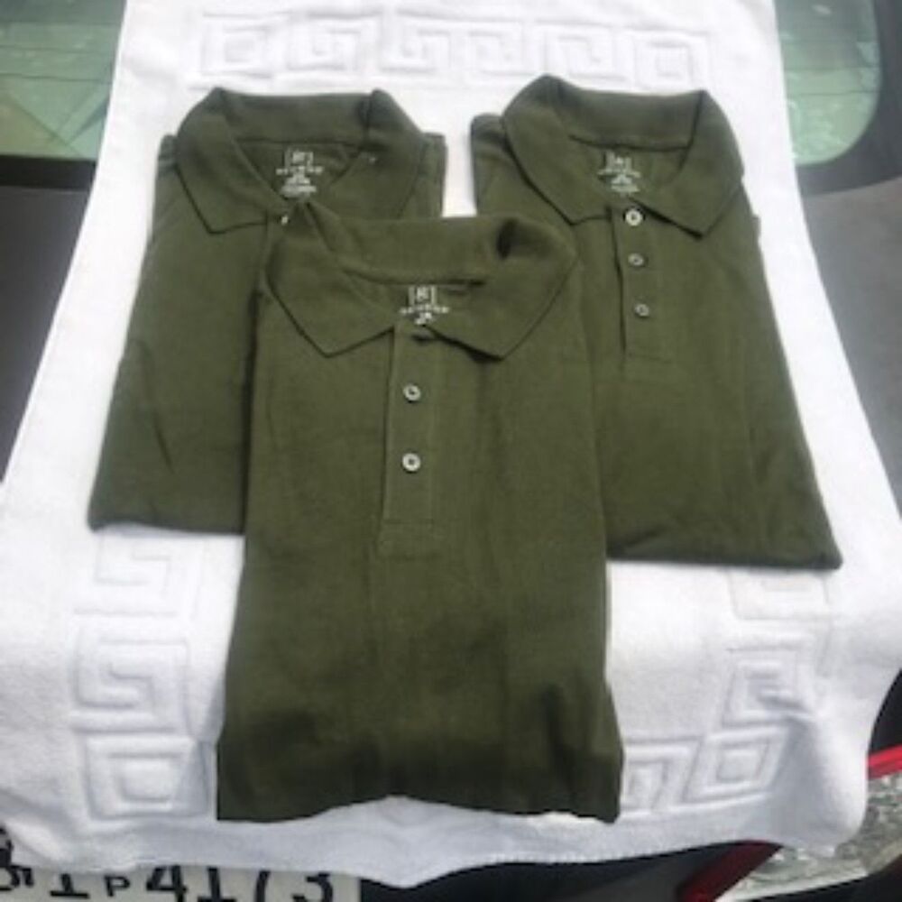 Jersey Polo Style Shirts . Size: Large {42-44} {3} Shirts Casual or Work George